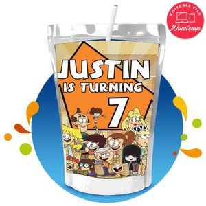 Loud house Capri Sun Birthday Labels Digital File Printable Instant Download