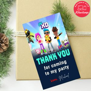 Pk-xd Thank You Tag Customizable Template To Print At Home Instant Download