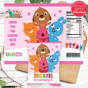 Sago Mini Birthday Chip Bag Digital File Printable Instant Download