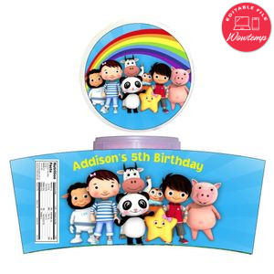 Little Baby Bum Cotton Candy Label Template To Print At Home Instant Download