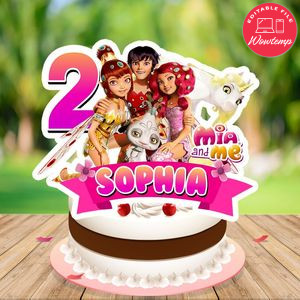Mia and Me Cake Topper Template Printable Instant Download