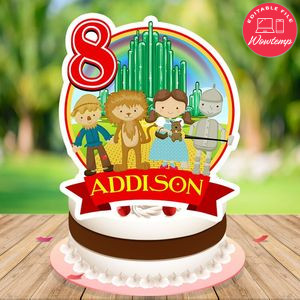 The wizard of oz Cake Topper Template Printable Instant Download