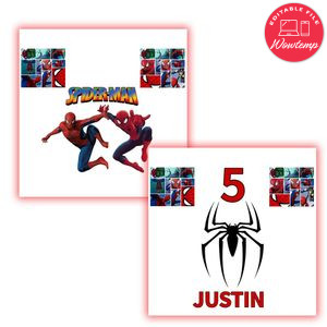 Spiderman Birthday Boy Party PNG file template
