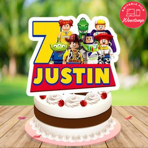 Lego Toy Story Birthday Cake Topper Template Printable Instant Download