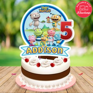 Henry Hugglemonster Birthday Cake Topper Template Printable Instant Download
