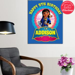 Mira Royal Detective Birthday Poster Digital File Printable Instant Download