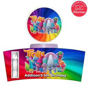 Trolls Cotton Candy Label Template To Print At Home Instant Download