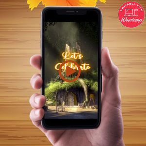 Shrek Birthday Video Invitation Digital Template Customizable Instant Download