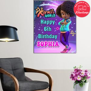 Karma's World Birthday Poster Digital File Printable Instant Download