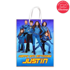 Thundermans Gift Bag Label Template Printable Instant Download
