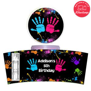 Hi Five Cotton Candy Label Template To Print At Home Instant Download
