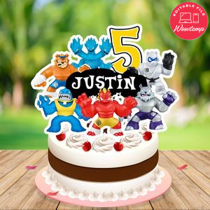 Goo Jit Zu Birthday Cake Topper Template Printable Instant Download