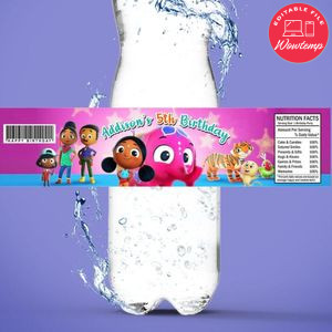 Deepa & Anoop Birthday Water Bottle Label Template to Print at Home Instant Download
