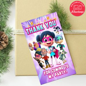 Starbeam Thank You Tag Customizable Template To Print At Home Instant Download