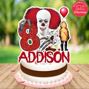 Pennywise Cake Topper Template Printable Instant Download