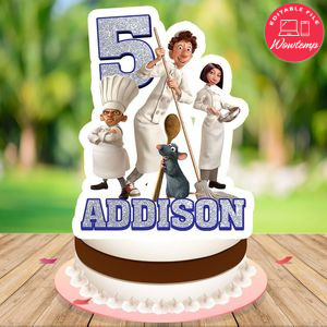 Ratatouille Cake Topper Template Printable Instant Download