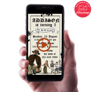 Cholo Birthday Video Invitation Digital Template Customizable Instant Download