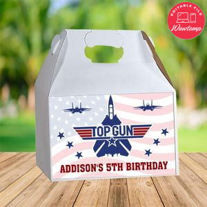 Top Gun Gable Box Digital File Printable Instant Download
