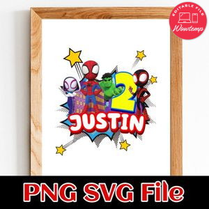Spidey and His Amazing Friends Birthday Customer request PNG file template