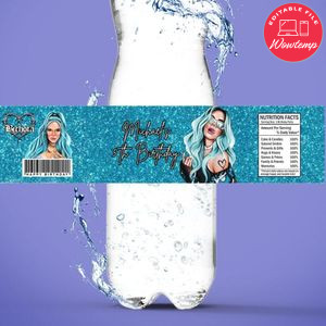 Karol G Birthday Water Bottle Label Template to Print at Home Instant Download