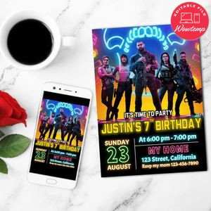Army Of The Dead Mobile Invite Customizable Template Instant Download