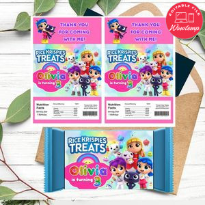 True and the Rainbow Kingdom Rice Krispies Treats Template Printable Instant Download