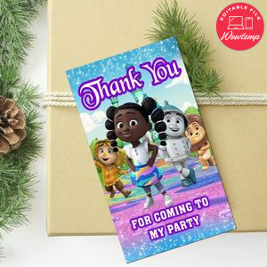 Dee And Friends Thank You Tag Customizable Template To Print At Home Instant Download