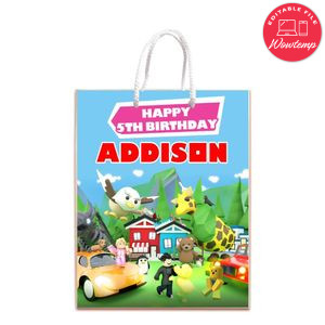 Adopt Me Gift Bag Label Template Printable Instant Download