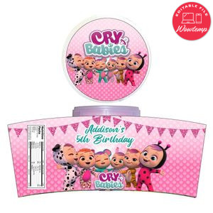 Cry Babies Cotton Candy Label Template To Print At Home Instant Download