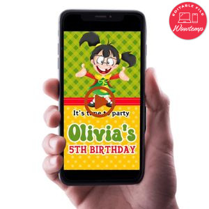 La Chilindrina Birthday Video Invitation Digital Template Customizable Instant Download