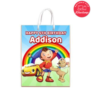 Noddy Gift Bag Label Template Printable Instant Download