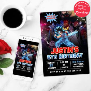 The Adventure of Dai Invitation Customizable Template to Print at Home Instant Download