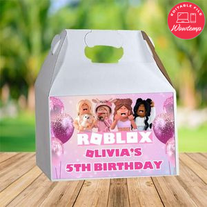 Roblox Girl Gable Box Digital File Printable Instant Download