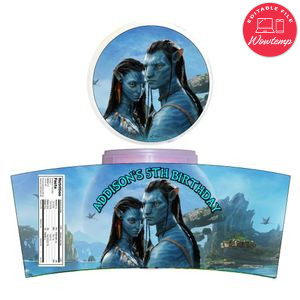 Avatar The Way Of Water Cotton Candy Label Template To Print At Home Instant Download