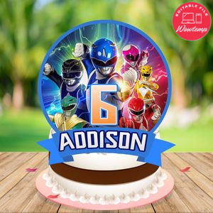 Power rangers Cake Topper Template Printable Instant Download
