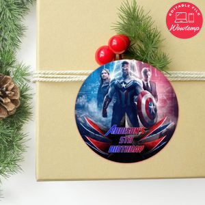 Captain America: Brave New World Circle Sticker Template Customizable To Print At Home Instant Download