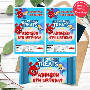 Morphle Rice Krispies Treats Template Printable Instant Download
