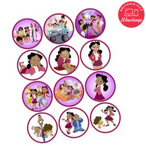 The Proud Family Cupcake Toppers Template Printable Instant Download