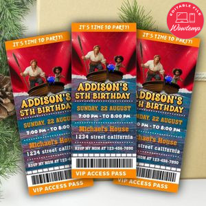 The Sea Beast Ticket Invitation Customizable Template Instant Download