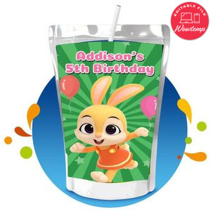 Jeni pinkfong Capri Sun Birthday Labels Digital File Printable Instant Download