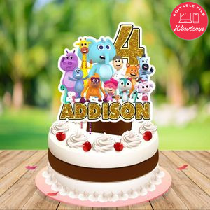 Reino Infantil Cake Topper Template Printable Instant Download