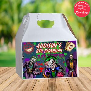 Joker Gable Box Digital File Printable Instant Download