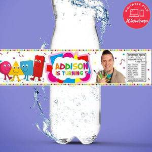 Mister Maker Birthday Water Bottle Label Template to Print at Home Instant Download