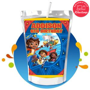 Santiago of the Seas Capri Sun Birthday Labels Digital File Printable Instant Download