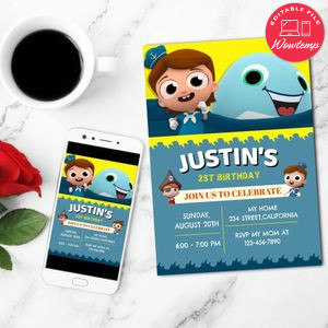 Paco El Marinero Mobile Invite Customizable Template Instant Download