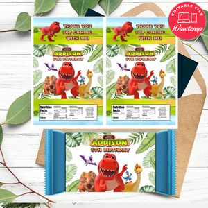 Little Dino School Rice Krispies Treats Template Printable Instant Download