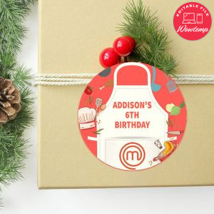 Masterchef Circle Sticker Template Customizable To Print At Home Instant Download