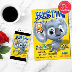 Back To The Outback Invitation Customizable Template to Print at Home Instant Download