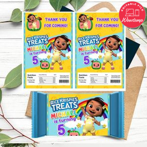 Nina cocomelon Rice Krispies Treats Template Printable Instant Download
