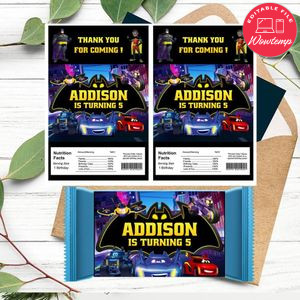 Batwheels Rice Krispies Treats Template Printable Instant Download